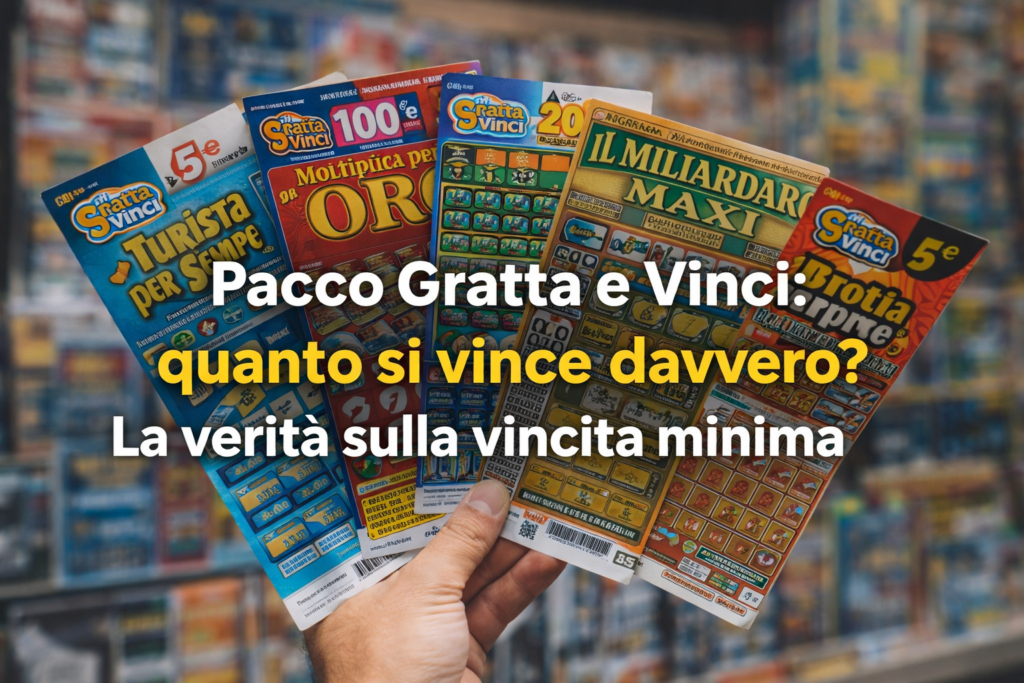 Pacco di Gratta e Vinci con diversi biglietti: quanto si vince davvero e vincita minima